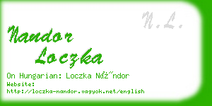 nandor loczka business card